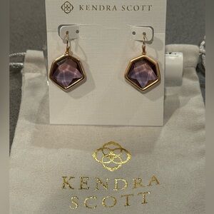 Kendra Scott Vanessa Drop Earring in Gold and Purple - Discounted Shipping